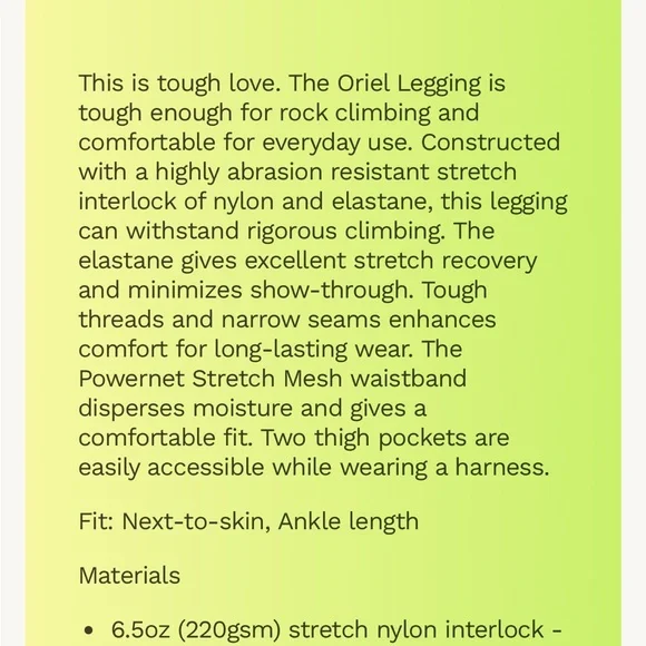 Arc'teryx Brown oriel Performance Leggings - Picture 3 of 11